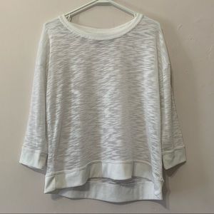 🧡3/$30 Joe Fresh White Sheet Quarter Sleeve Top